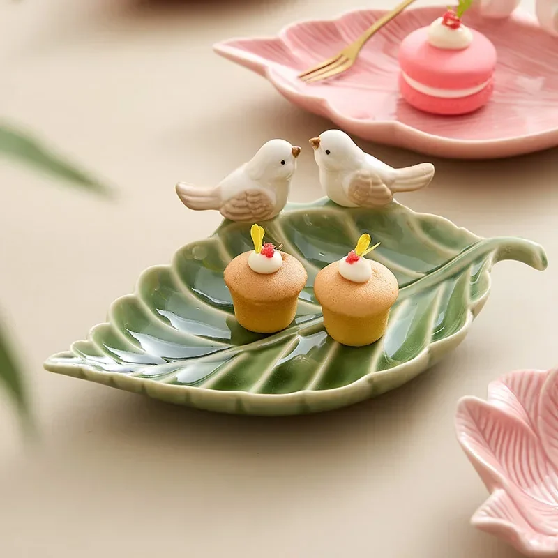 Dim Sum Basket - Leuke Vogel Dienblad Keramische Sieraden Opbergbakken