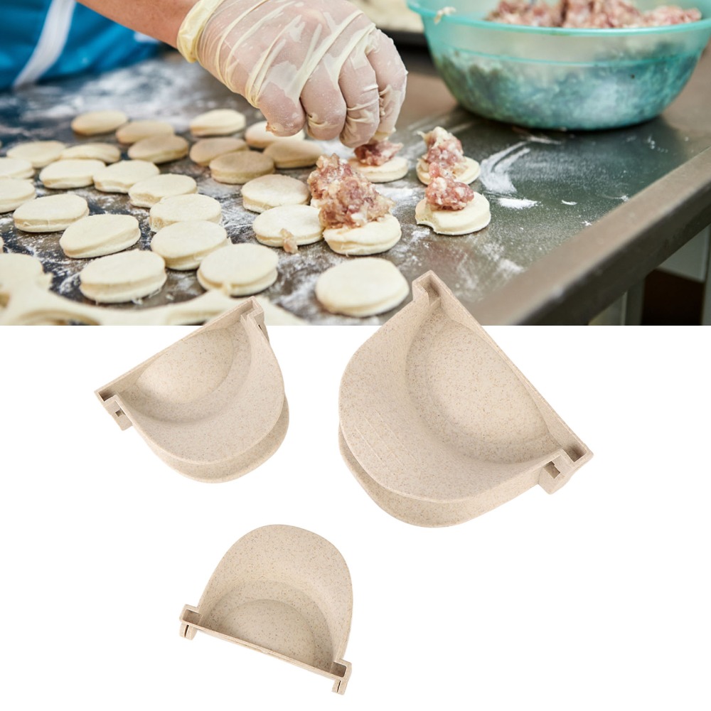 Dumpling Press Set - Plastic RVS Dumpling Maker Set Blauw